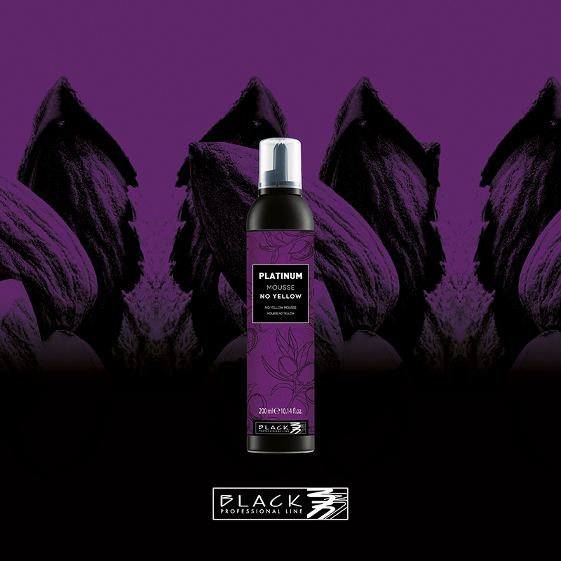 Black Platinum No Yellow Mousse – 200 Ml, Neutralisiert Gelbstiche In Blondem Haar