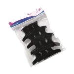 Klipsna za kosu Sibel Pvc Croco Leptir 12 kom - Crna - Slika 2