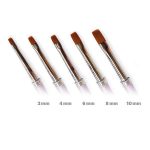 Kist za UV gel Sina Cirkon 4 mm - Prirodna dlaka (X) - Slika 2