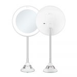 Ogledalo Smile LED 3 baterije, 10X, okruglo s vakumom 17 cm - Bijelo (X) - Slika 2