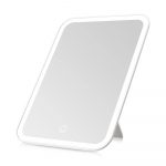 Ogledalo Smile LED 3 baterije + Usb C s postoljem 17 x 24 cm - Bijelo (X)