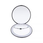 Ogledalo Smile LED na baterije, 2X, preklopno okruglo 9 cm - Crno (X) - Slika 2