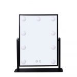 Ogledalo Smile Hollywood x 9 lampi Usb DC stolno 23 x 30 cm - Crno (N) - Slika 2