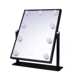 Ogledalo Smile Hollywood x 9 lampi Usb DC stolno 23 x 30 cm - Crno (N) - Slika 3