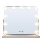 Ogledalo Smile Hollywood x 11 lampi dimmable Usb DC stolno 42 x 50 cm - Bijelo (X) - Slika 6