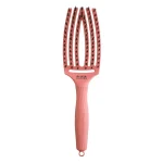 Četka za raščešljavanje Olivia Garden FingerBrush Boar&Nylon - Radiant Peach