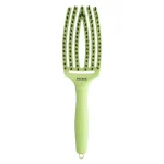 Četka za raščešljavanje Olivia Garden FingerBrush Boar&Nylon - Green Pistachio