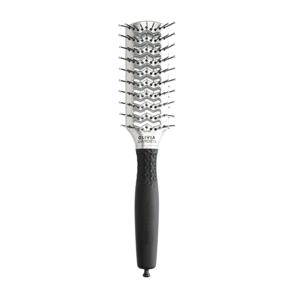 OGID2108 Četka za feniranje Olivia Garden Essential Style Double - Silver - Slika 1