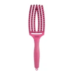 Četka za raščešljavanje Olivia Garden FingerBrush Boar&Nylon - Hot Pink
