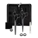 Makaze za šišanje Olivia Garden Silkcut Pro Matt Black Set - 5,75'' + 6,35''