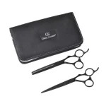 Makaze za šišanje Olivia Garden Silkcut Pro Matt Black Set - 5,75'' + 6,35'' - Slika 3