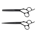 Makaze za šišanje Olivia Garden Silkcut Pro Matt Black Set - 5,75'' + 6,35'' - Slika 2