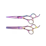 Makaze za šišanje Olivia Garden Silkcut Set 635 + 575 - Rainbow (N) - Slika 2