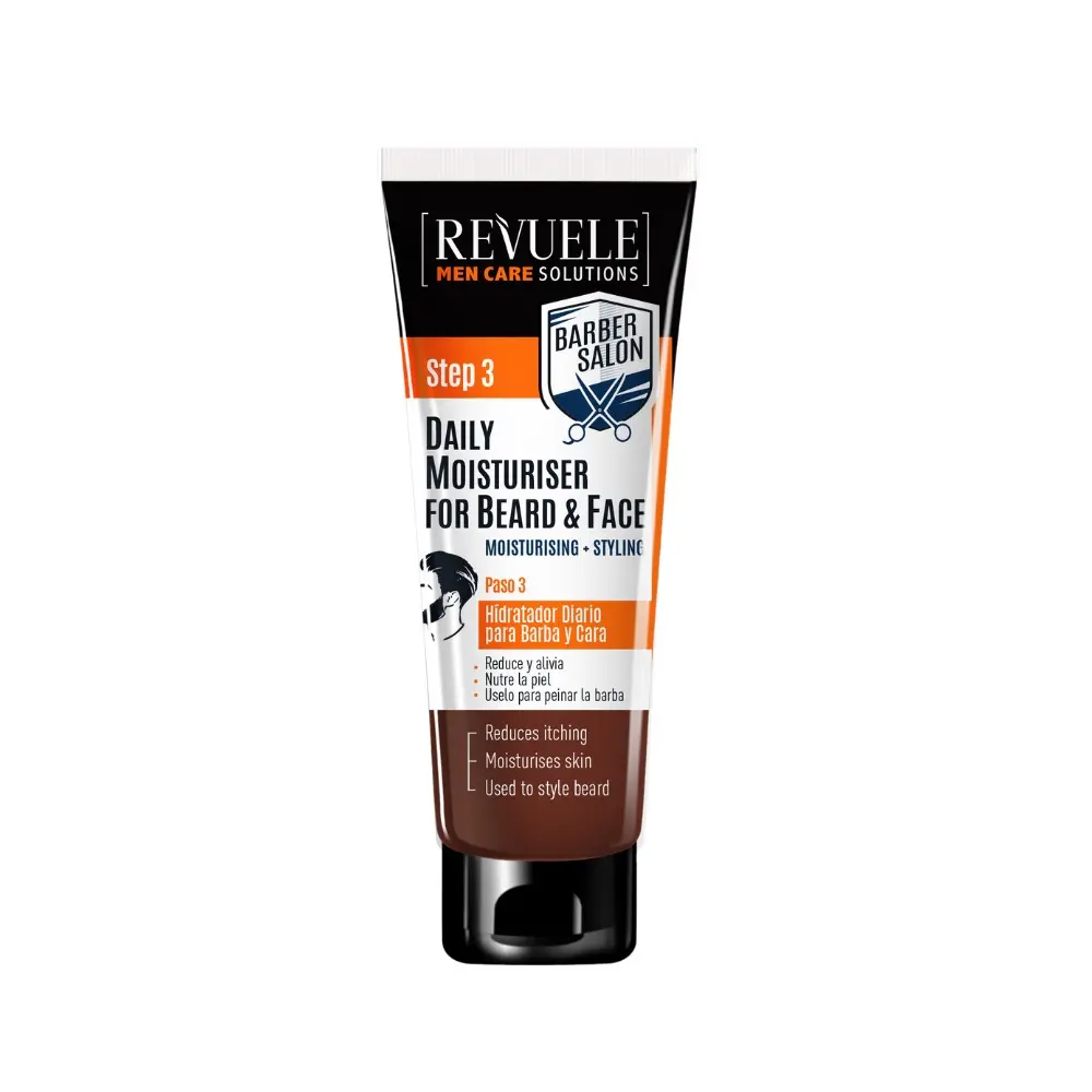 REV0725-1-1 Krema za lice i bradu Revuele Men Care Barber 75 ml - Daily Moisturiser - Slika 1