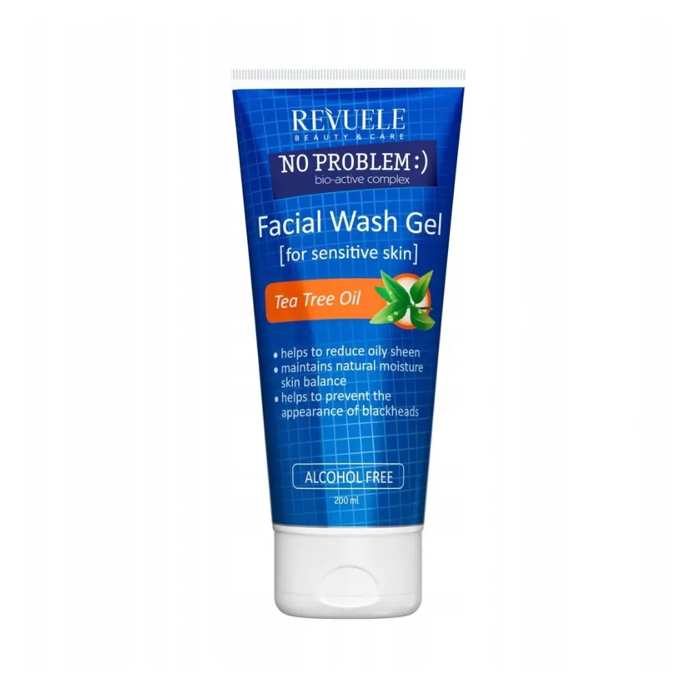 REV2175-1-1 Gel za čišćenje osjetljive kože lica Revuele No problem 200 ml - Tea Tree Oil - Slika 1