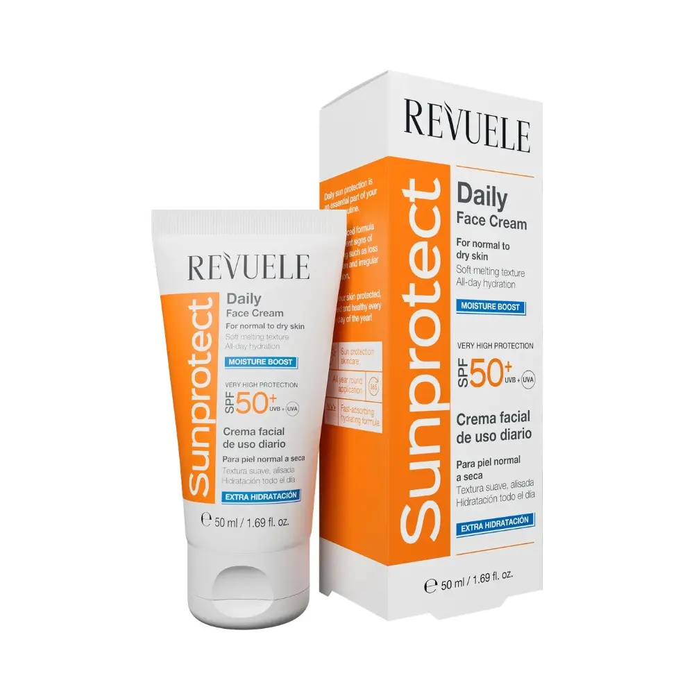 REV6574-1-1 Krema za lice Revuele Sunprotect Daily normalna i suha koža 50 ml - SPF 50+ - Slika 1
