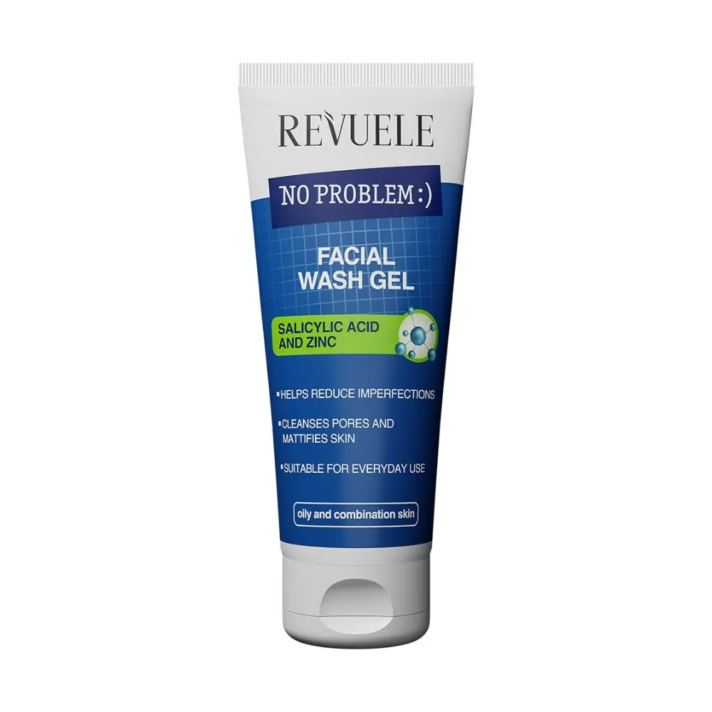 REV7373-1-1 Gel za čišćenje lica Revuele No problem 200 ml - Salicylic Acid & Zinc - Slika 1