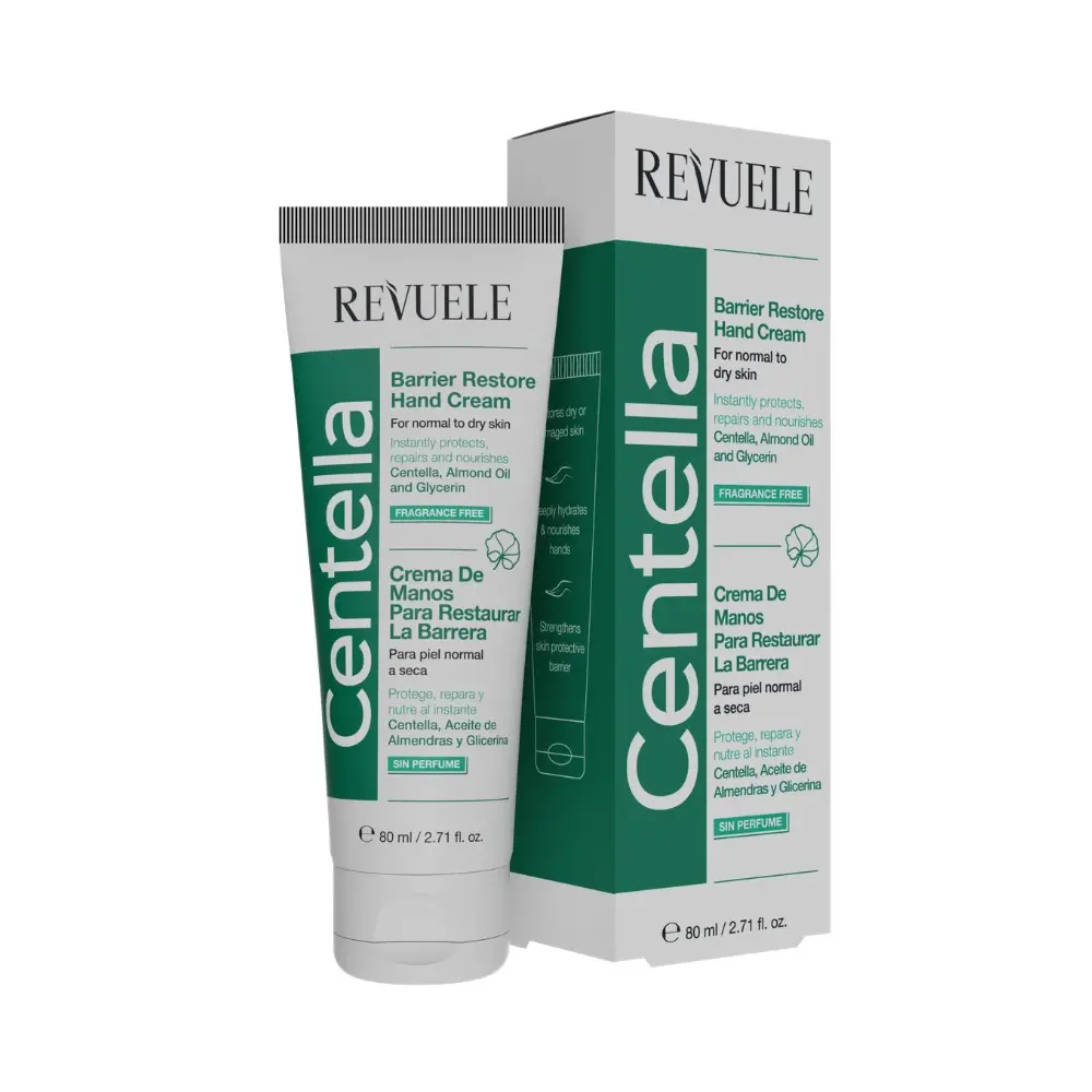 REV8660-1-1 Krema za ruke Revuele Centella za normalnu i suhu kožu 80 ml - Barier restore - Slika 1