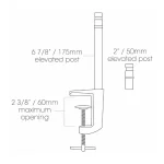 Držač stolni za Glamcor lampu - Table Clamp (Outlet) - Slika 3