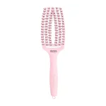 Četka za raščešljavanje Olivia Garden FingerBrush Nylon Double - Pastel Pink