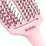 Četka za raščešljavanje Olivia Garden FingerBrush Nylon Double - Pastel Pink - Slika 5